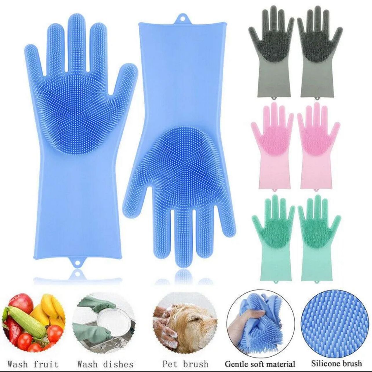 Silicone Washing Gloves – Magic Cleaning & Dishwashing Gloves