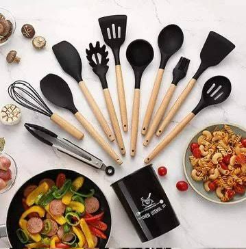 Silicone Spoon Set – 12 Pieces Premium Kitchen Utensil Set