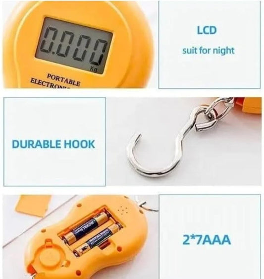 Portable Electronic Digital Hanging Scale – 50KG Capacity