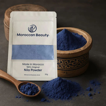 Moroccan Beauty Nila (Blue) Powder – 100% Original Moroccan Formula