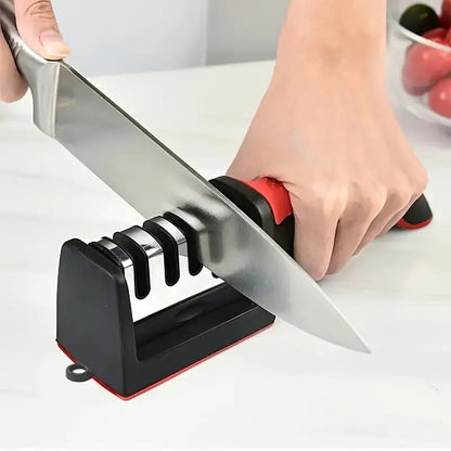 3-in-1 Professional Knife Sharpener – Kitchen Knives & Scissors Sharpening Tool
