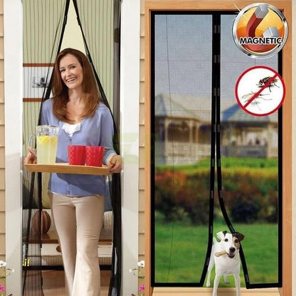 Magic Mesh Magnetic Screen Door (20 x 80 Inches – 2 Pieces)