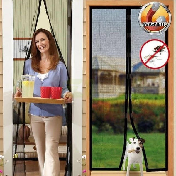 Magic Mesh Magnetic Screen Door (20 x 80 Inches – 2 Pieces)
